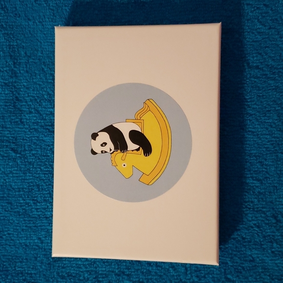 One Of A Kind Purple & Teal Retro Floral Necklace. Acrylic. New In Box. - Picture 5 of 5